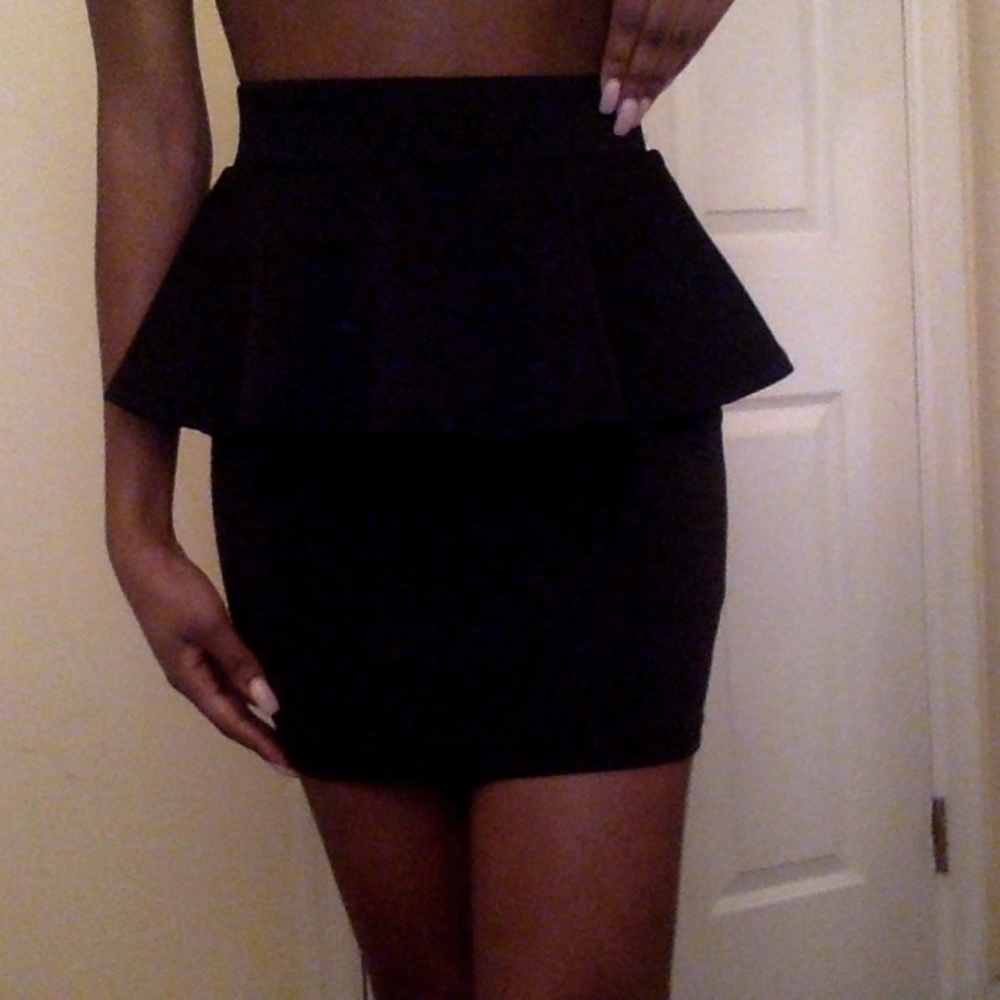 tight fitted peplum skirt